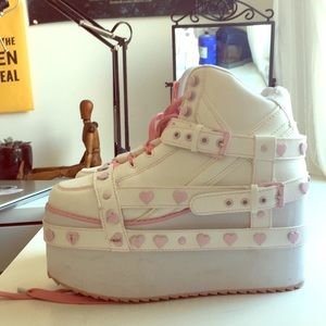 Killstar bondage platforms in white